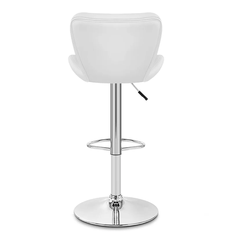 Chaise de bar Simili Cuir - Houston Blanc