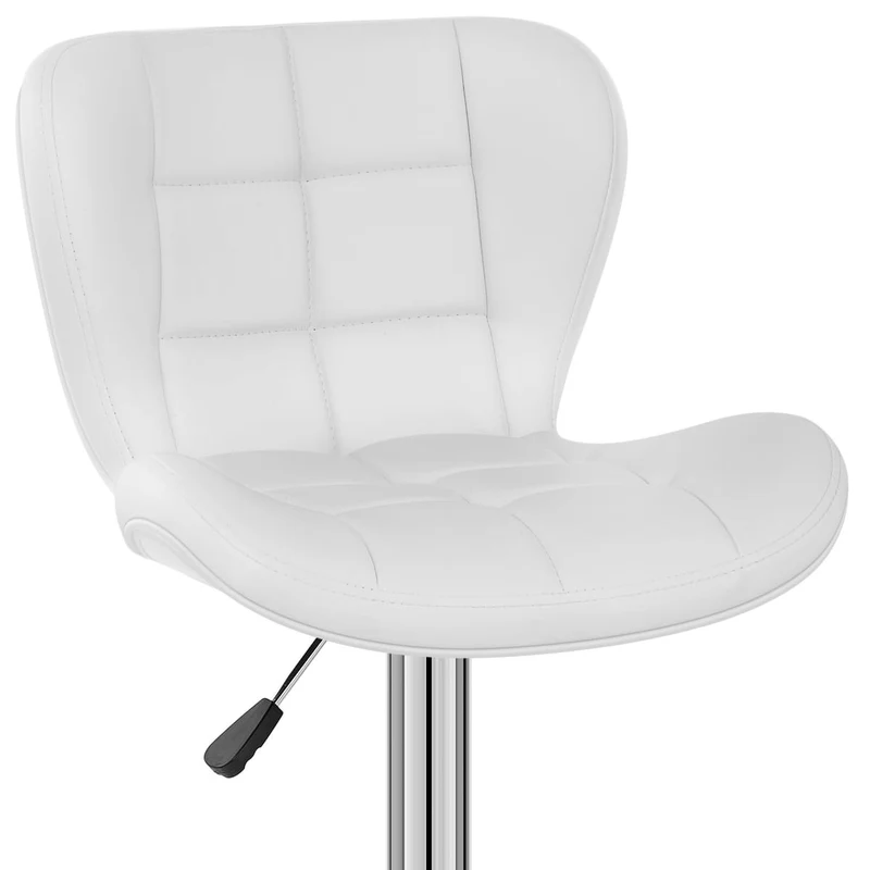 Chaise de bar Simili Cuir - Houston Blanc