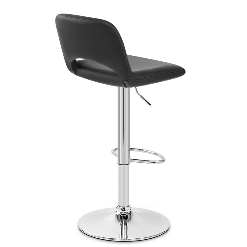 Tabouret de Bar Faux Cuir - Hugo Noir