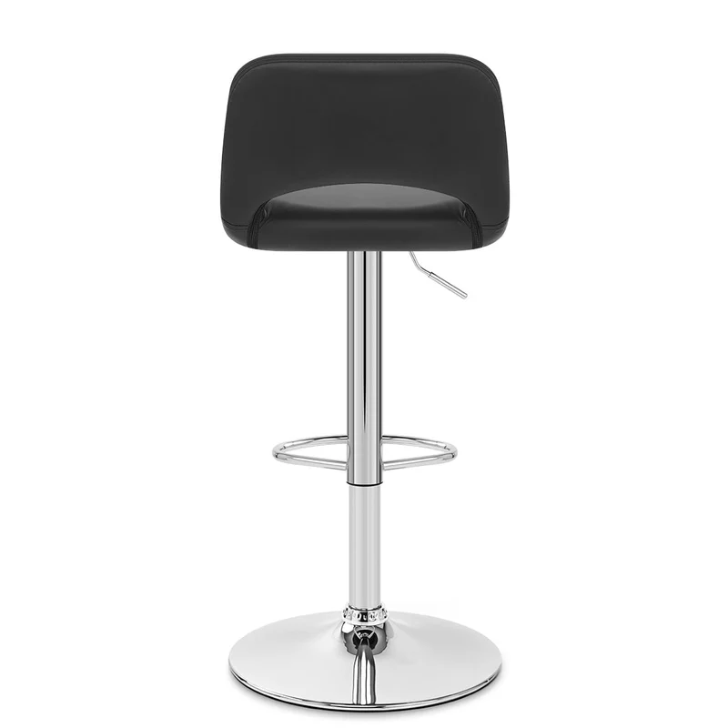 Tabouret de Bar Faux Cuir - Hugo Noir