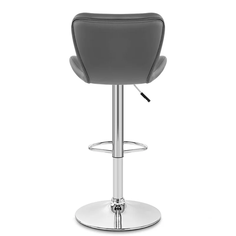 Chaise de bar Simili Cuir - Houston Gris