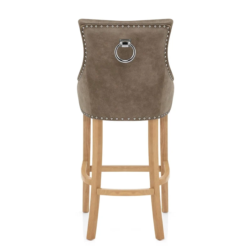 Chaise de Bar Chêne Faux Cuir - Ascot Marron