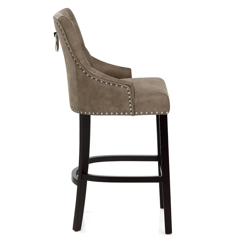 Chaise de Bar Bois Faux Cuir - Ascot Marron