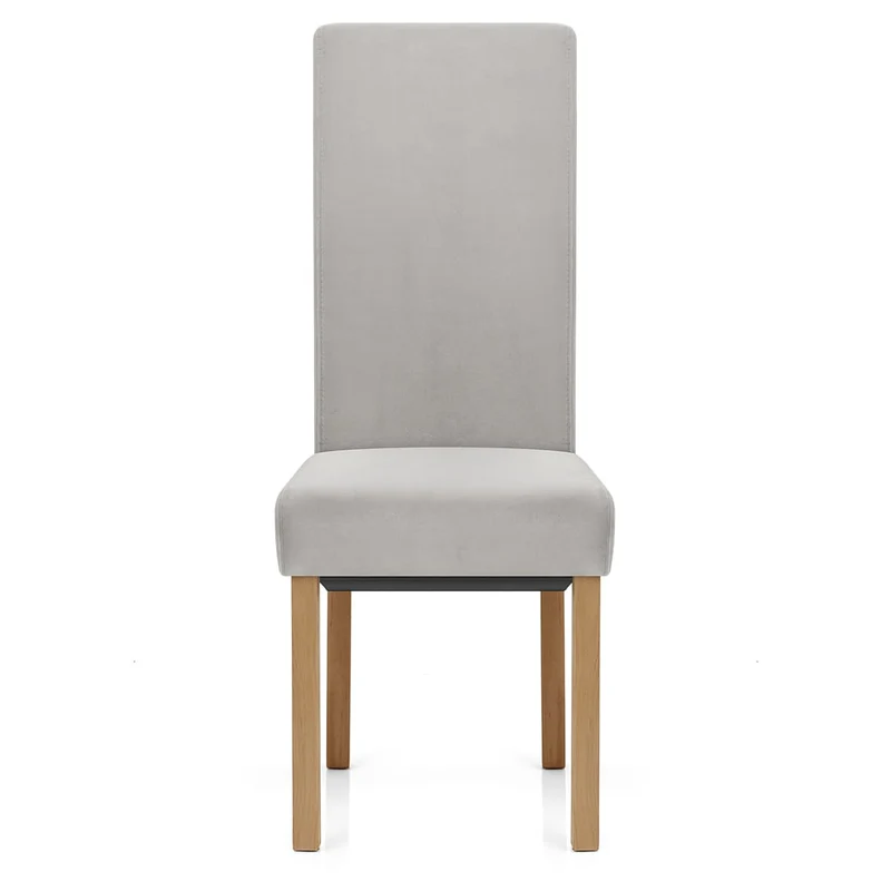 Chaise Bois Velours - Carolina Gris