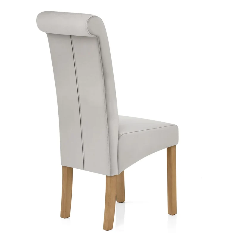 Chaise Bois Velours - Carolina Gris
