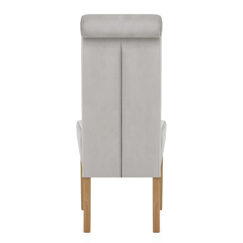 Chaise Bois Velours - Carolina Gris