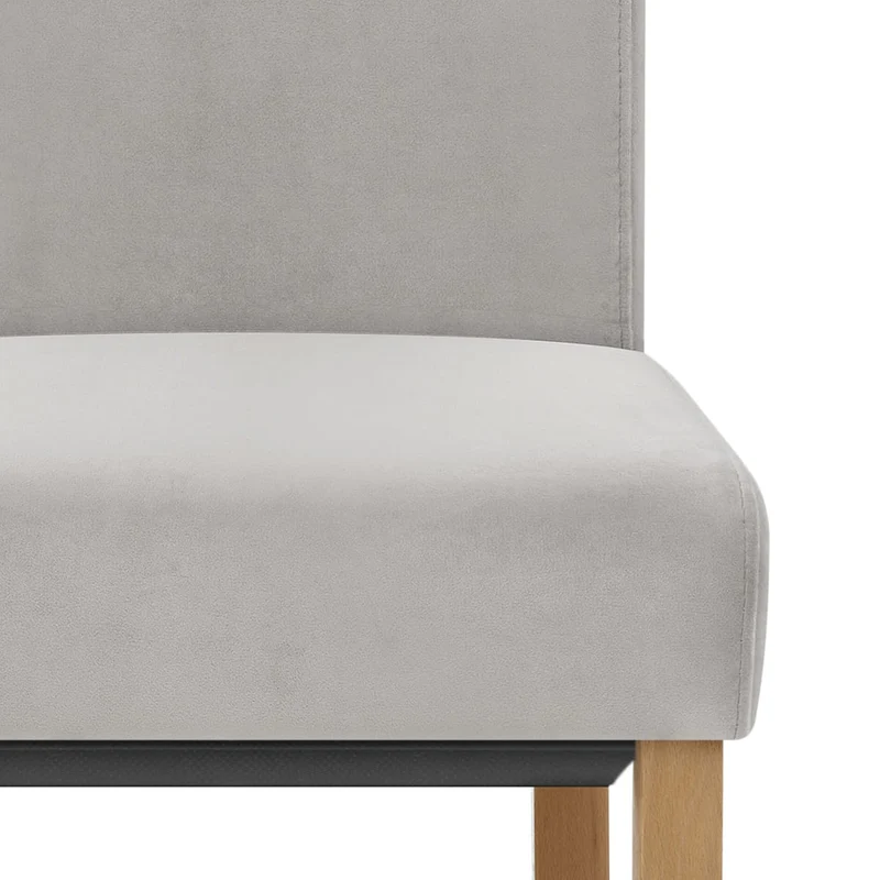 Chaise Bois Velours - Carolina Gris
