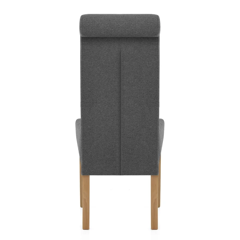 Chaise Bois Tissu - Carolina Gris Foncé