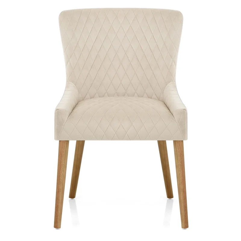 Chaise Bois Velours - City Crème