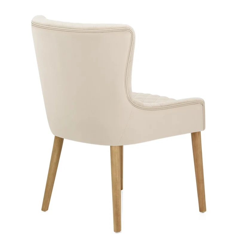 Chaise Bois Velours - City Crème