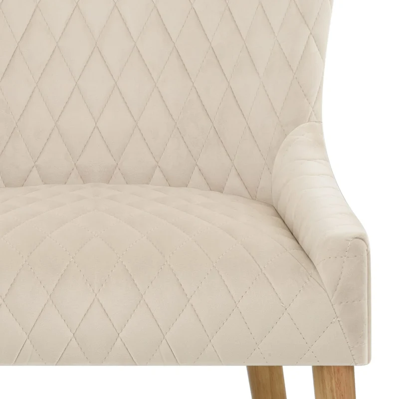 Chaise Bois Velours - City Crème