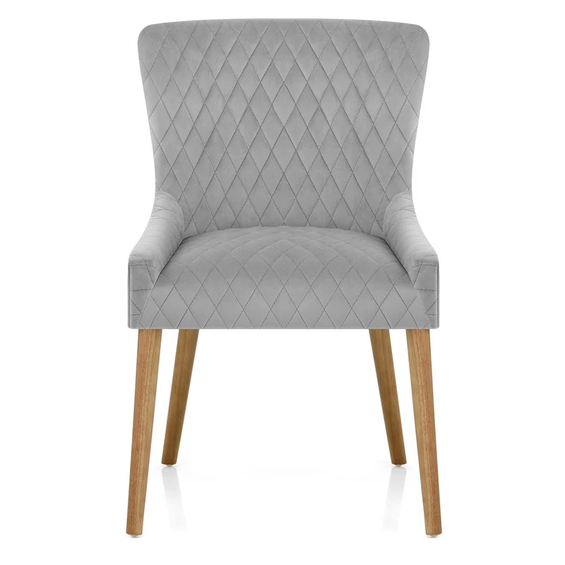 Chaise Bois Velours - City Gris