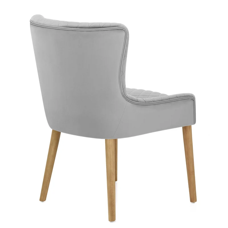 Chaise Bois Velours - City Gris