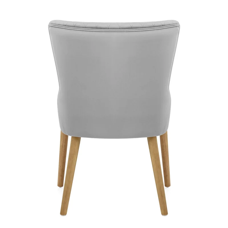 Chaise Bois Velours - City Gris