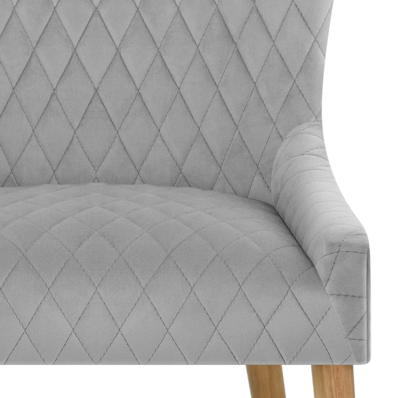 Chaise Bois Velours - City Gris