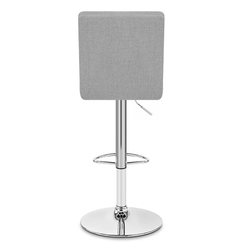 Chaise de Bar Tissu Chrome - Criss Cross Gris