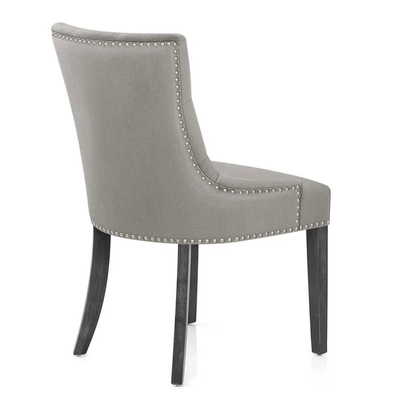 Chaise Bois Velours - Etienne Gris