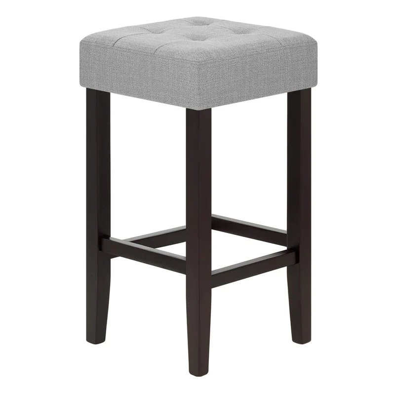 Tabouret de bar Bois Tissu - Oliver Gris