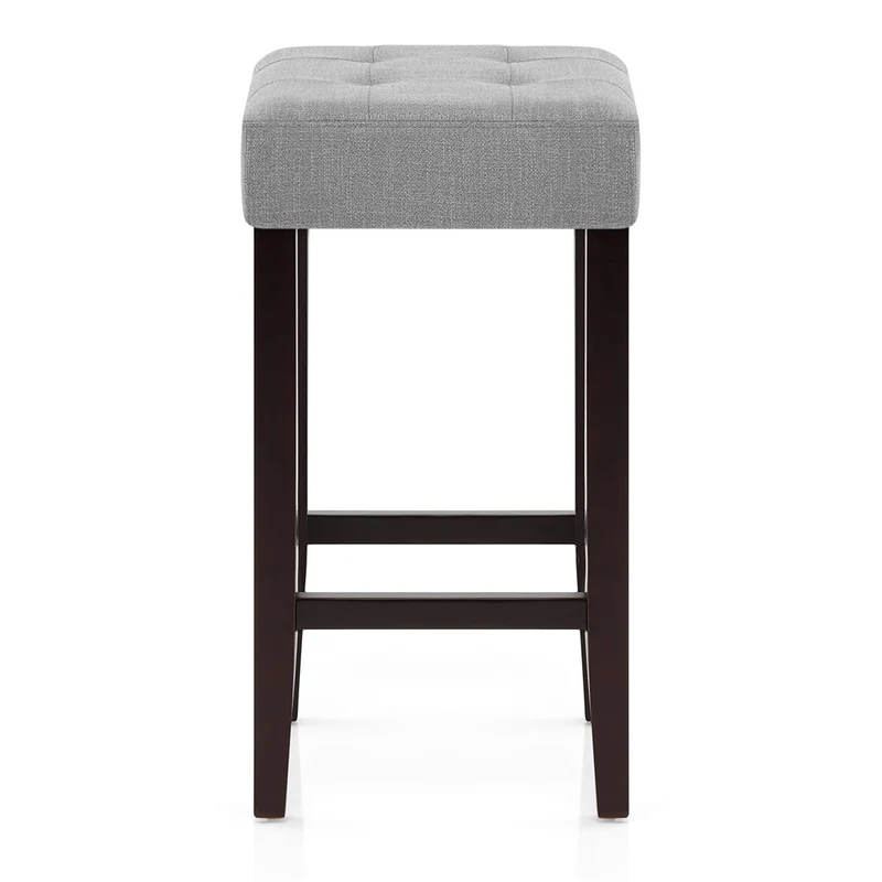 Tabouret de bar Bois Tissu - Oliver Gris