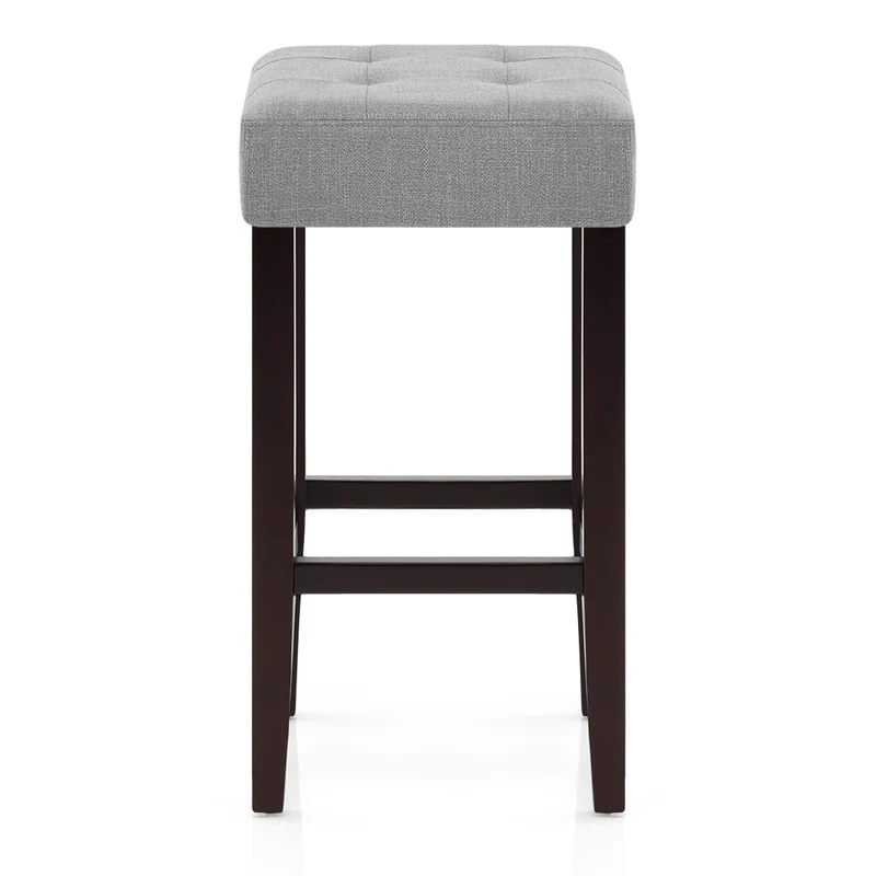 Tabouret de bar Bois Tissu - Oliver Gris