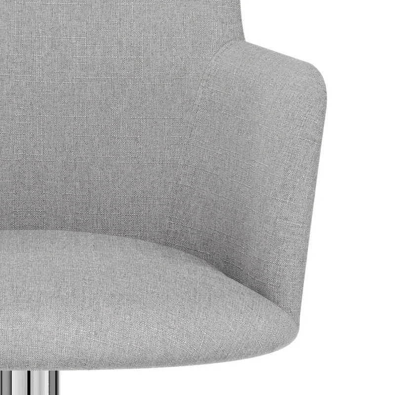 Chaise de bar Tissu Chrome - Vogue Gris