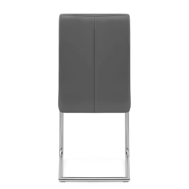 Chaise Métal Simili Cuir - Lancaster Gris