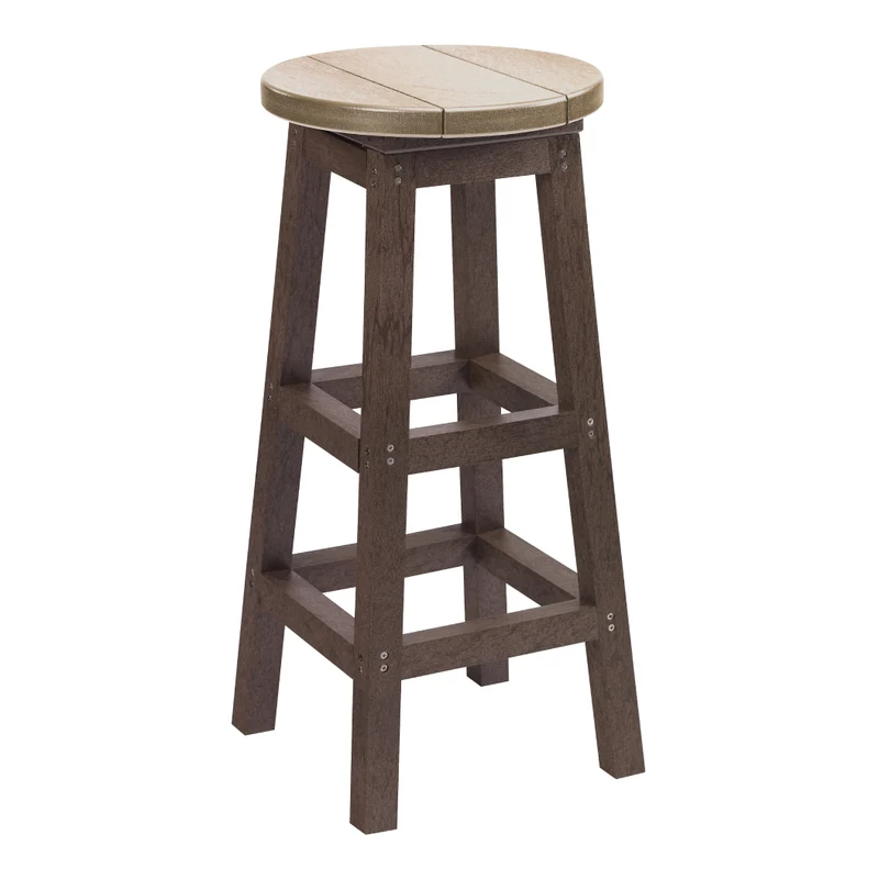 Tabouret de bar extérieur en plastique recyclé - C21