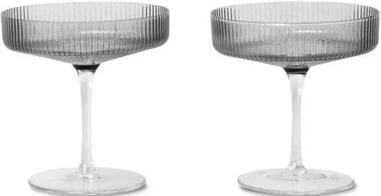 Coupes à Champagne Ferm Living - Ripple (set of 2)
