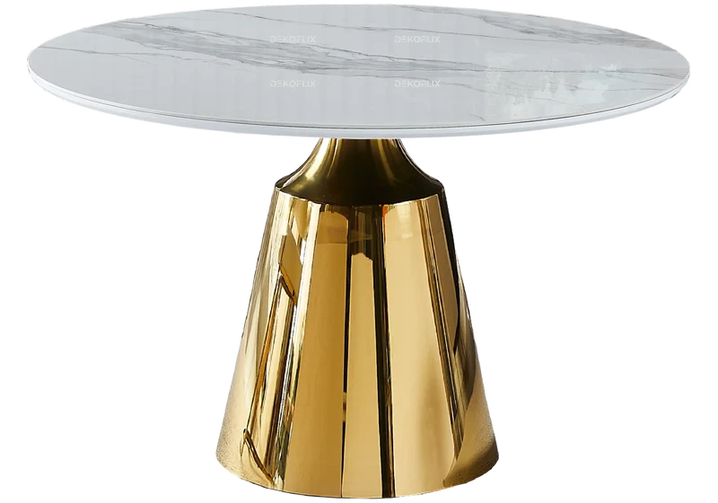 Ensemble Table Marbre et Chaises Moka - Olive