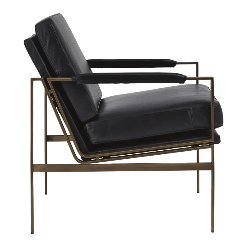 Chaise d'appoint en cuir - Puckman