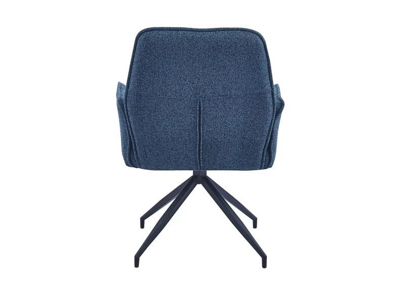 Fauteuils de table en tweed bleu pivotants - Maty x2
