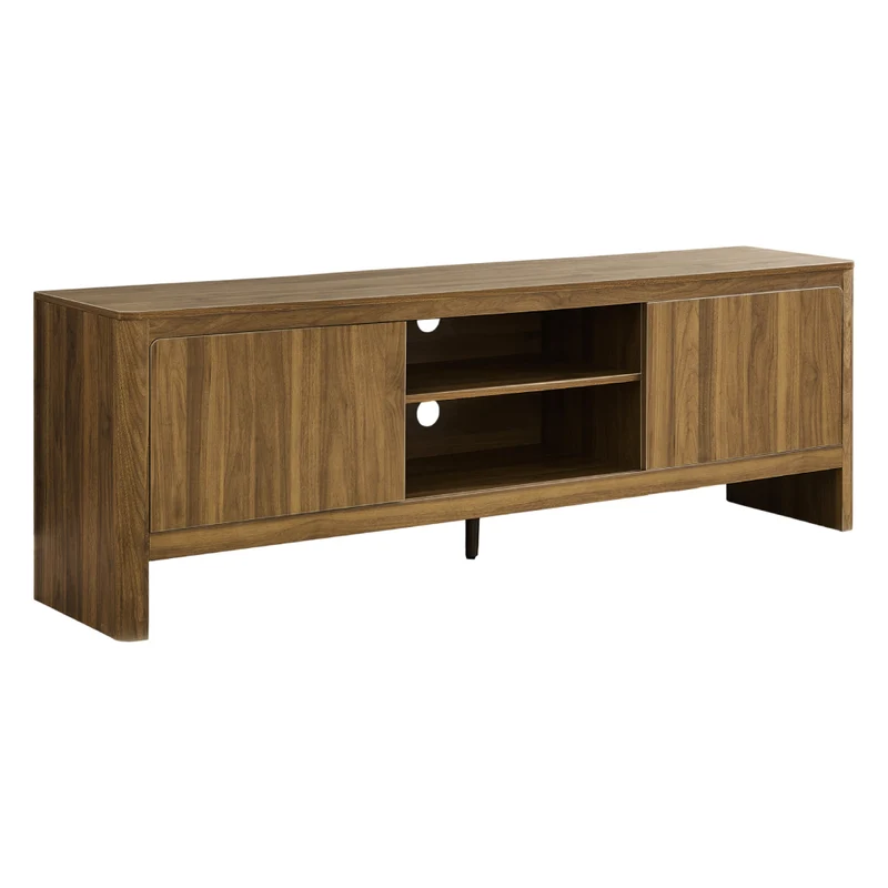 Meuble de télévision en bois/MDF noyer foncé avec 2 portes - I 2833