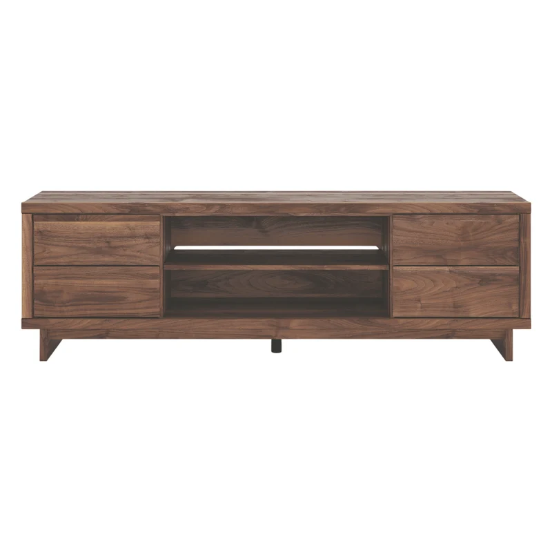 Meuble de télévision XL en bois/MDF brun avec 4 tiroirs - Zadilyn