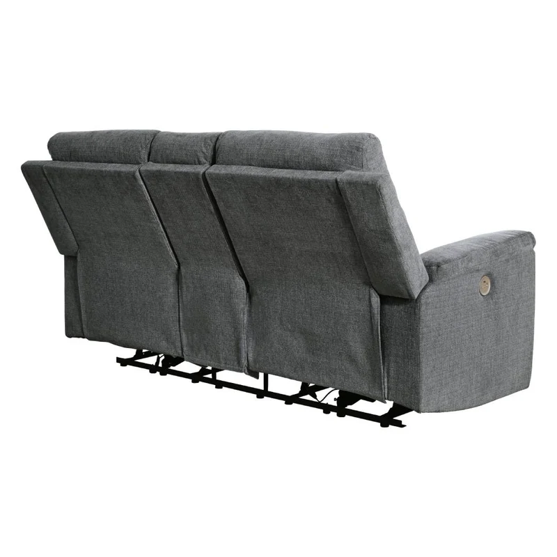 Causeuse inclinable motorisée en tissu avec console - Barnsana