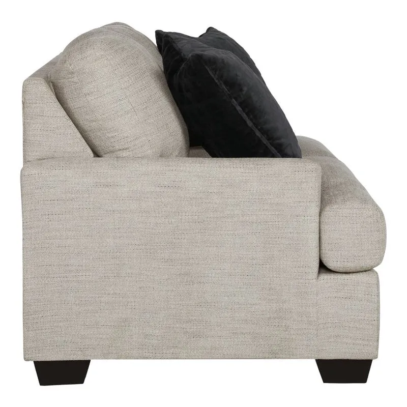 Causeuse en tissu beige pâle avec coussins - Vayda