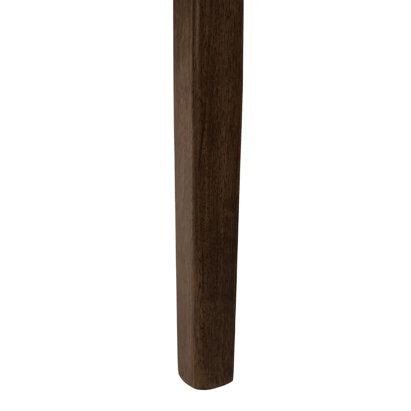 Ensemble de 2 chaises de salle à manger en bois brun avec assise rembourrée en tissu beige - I 1365
