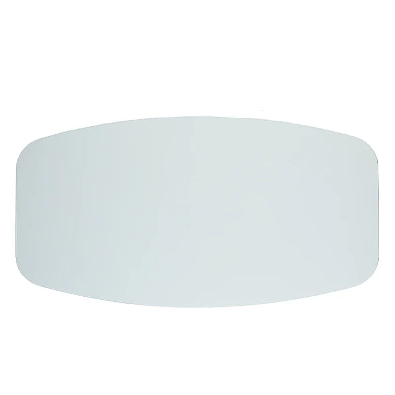 Table de salle à manger rectangulaire avec contour arrondi en verre et métal - Jack