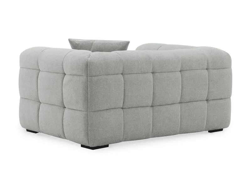 Fauteuil en tissu gris BELLA