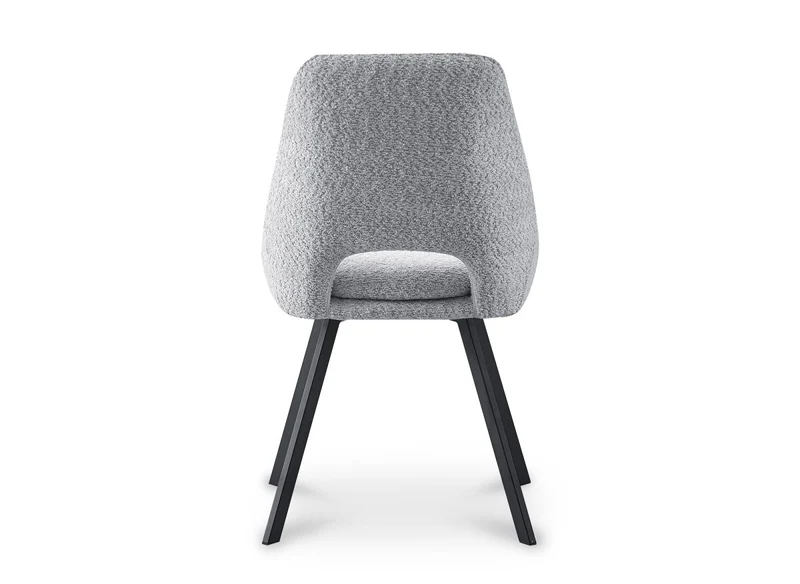 Lot de 2 chaises effet peau de mouton gris clair NARCISSE
