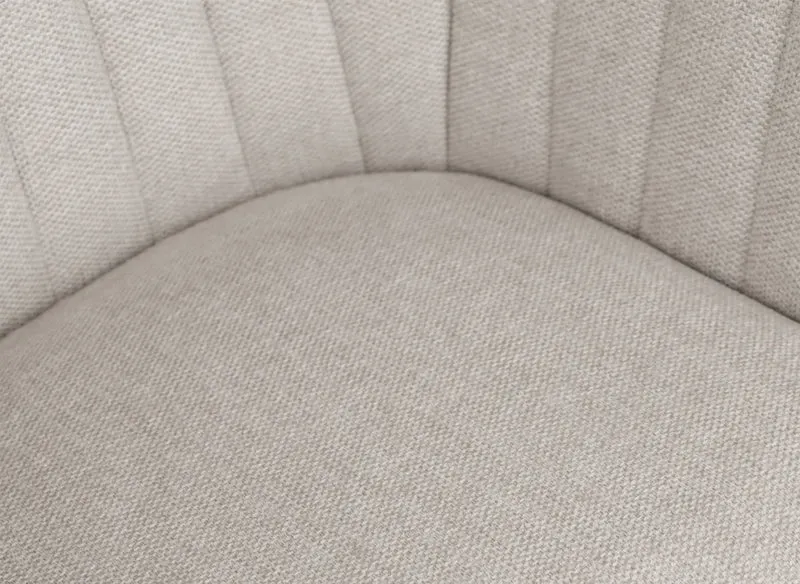 Lot de 2 chaises pivotantes en tissu beige MARLEY