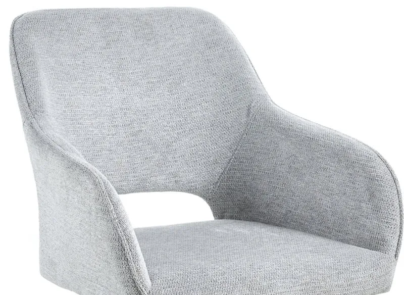 Lot de 2 chaises pivotantes design en velours gris clair CIEL