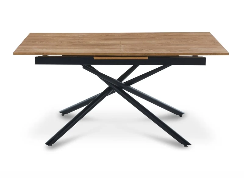 Table à manger rectangulaire à rallonge couleur chêne foncé 160-200 cm ZORO