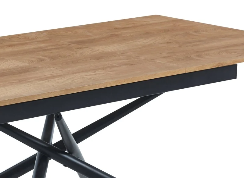 Table à manger rectangulaire à rallonge couleur chêne foncé 160-200 cm ZORO