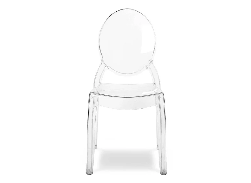 Lot de 4 chaises design en plexi transparent TOLGA