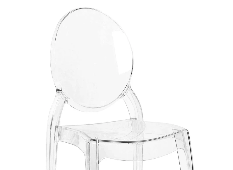 Lot de 4 chaises design en plexi transparent TOLGA