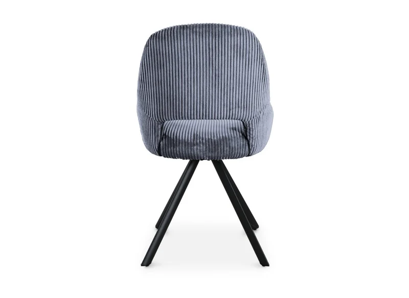 Lot de 2 chaises design en velours côtelé gris SYRA