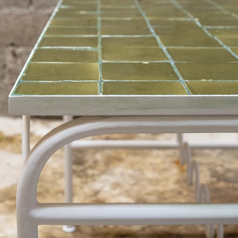 Table haute rectangle céramique Dolores