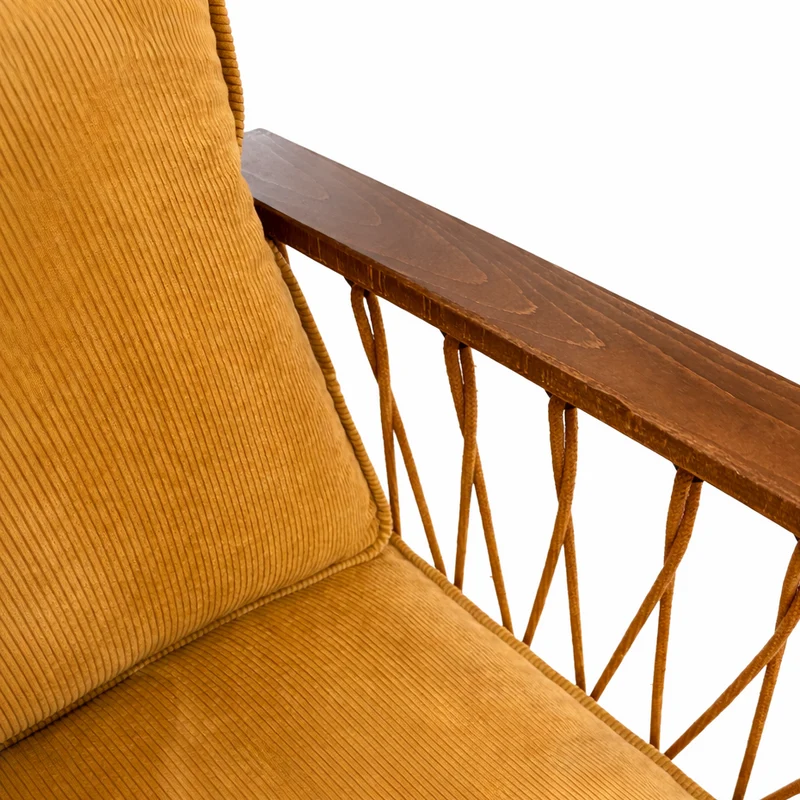 Fauteuil Croisette velours milleraies