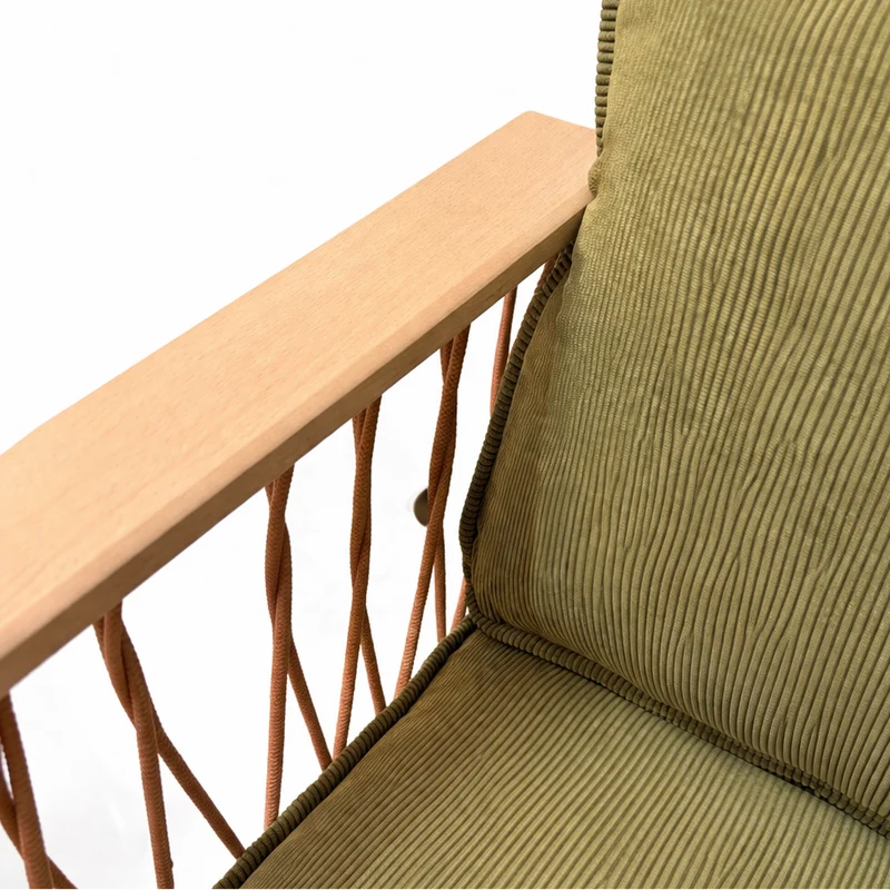 Fauteuil Croisette velours milleraies