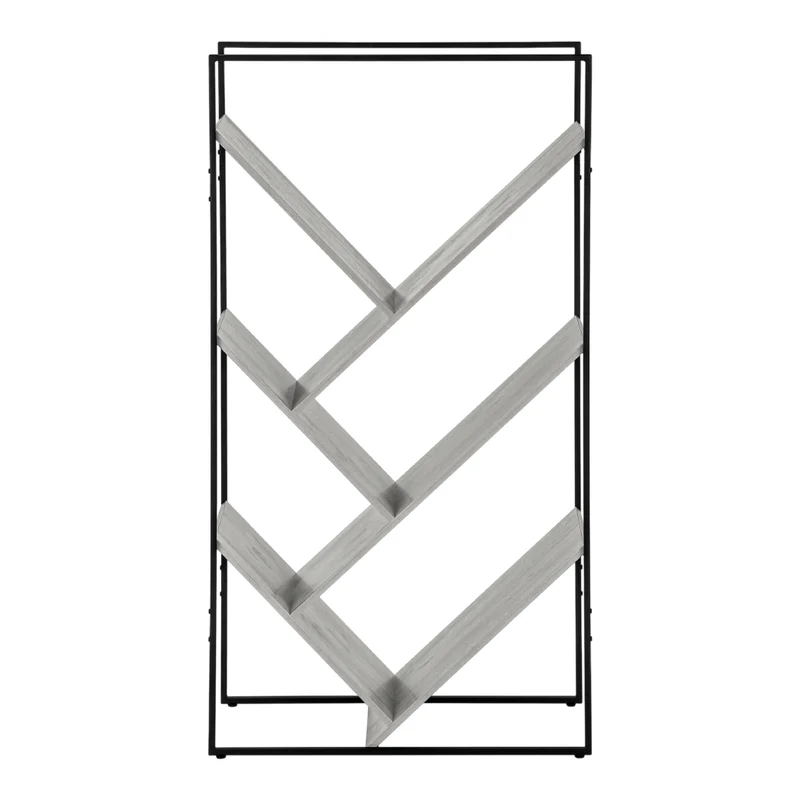 Étagère en métal noir avec 6 tablettes en MDF/stratifié - I 2200-2201-2202